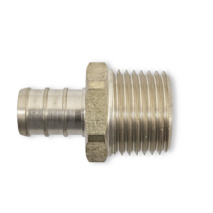 1/2" PEX Crimp x 1/2" NPT Brass Male Adapter (25-Pack)